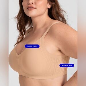 HONEYLOVE Silhouette Bra women’s sz 3X Sand nude color wireless and convertible